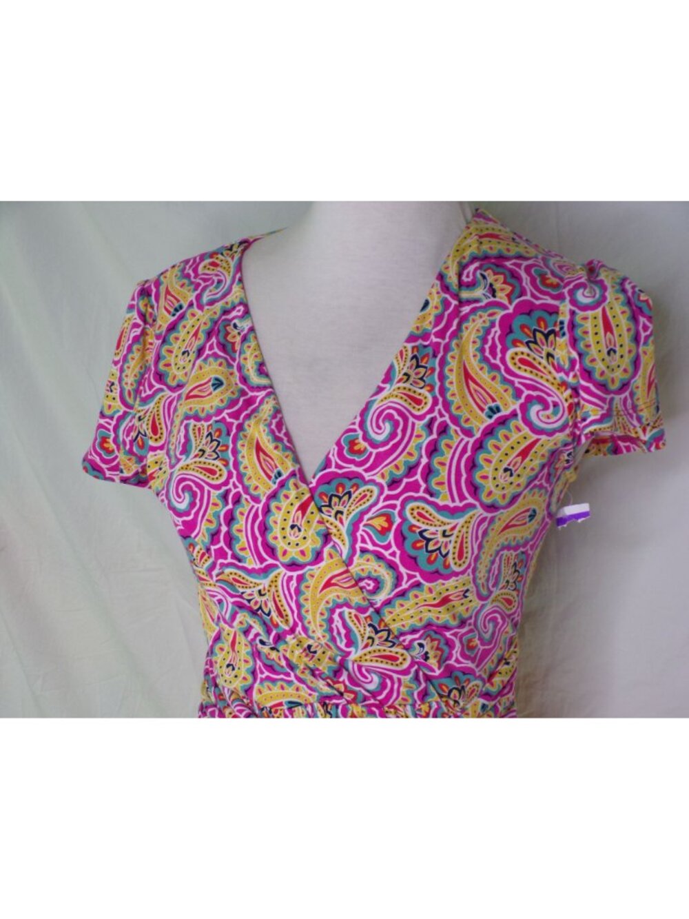 🆕 BODEN Evangeline V-Neck Belted Paisley Print Jersey Dress 4 - Picture 5 of 11